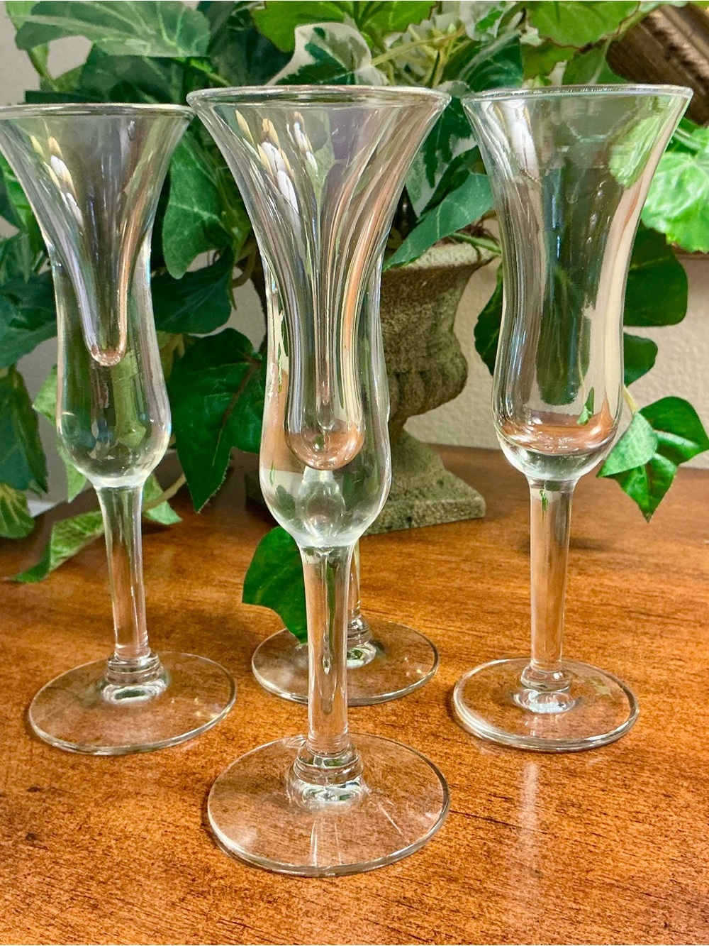 Set of 4 Vintage Tulip Cordial Glasses